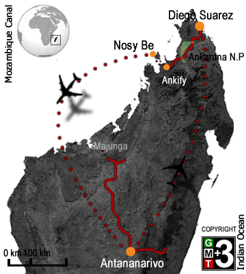 Diego Suarez & Nosy Be map