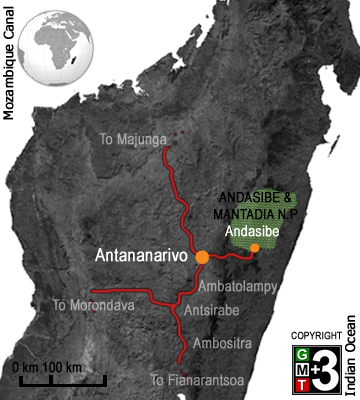 Discover Andasibe N.P map