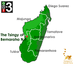 Tsingy of Bemaraha National Park location map
